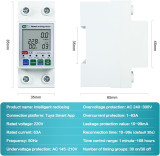 Medidor de energia Wi-Fi inteligente 63A 220 V