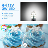 Lampada G4 2W LED 12V branco frio 6000 K 200 LM, CA CC 12V
