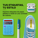 Fita DYMO LT 91201 plastico [Preto s/branco] - 12mm x 4mm