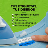 Fita DYMO LT 12267 plastico [Preto s/transp.] - 12mm x 4mm