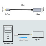 Cabo USB-C macho p/DisplayPort femea 1.4 8k