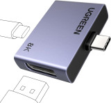 Cabo-USB-C-macho-p-DisplayPort-femea-de-1,4-(+-USB-C-femea)