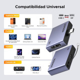 Cabo USB-C macho p/DisplayPort femea de 1,4 (+ USB-C femea)