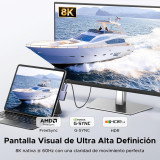 Cabo USB-C macho p/DisplayPort femea de 1,4 (+ USB-C femea)