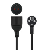 Extensao Eletrica Nanocable Schuko femea - Schuko macho 10mt