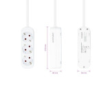Extensao 3 tomadas Nanocable 1,4 m/ Branca