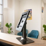 Suporte de mesa antirroubo p/tablet TooQ TQATC2601-B / Preto
