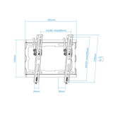 Suporte inclinável TooQ de 23 a 43 polegadas/até 45 kg