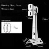 Suporte camara aço inoxidavel 360°