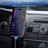 Cabo Lightning para Jack 3.5mm Macho Azul 1 metro