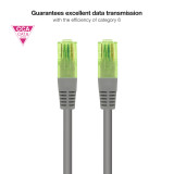 Cabo Nanocable 10.20.1401 UTP/CAT.6 UTP/RJ45, Cinza,1mt