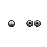Cabo Nanocable audio st,2xJACK 3.5/F-JACK 3.5mm/m 15cm Preto