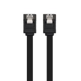 Cabo Nanocable SATA III dados 6G com trave, Preto, 0.5m