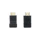 Adaptador Nanocable 10.16.0011 HDMI angular, A/F-A/M, Preto