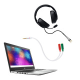 Cabo adapt.Jack 3.5/M 4pinos-2xJack 3.5mm/F.3.pin.20cm br