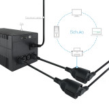 Cabo Nanocable adaptador C14/M ao CEE/H,16A, 25cm Preto
