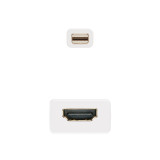 Conversor mini DP a HDMI, mDP/M-HDMI A/F, Branco, 15cm