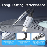 Adaptador audio Vention Jack 3.5 Macho - Lightning Macho 1mt