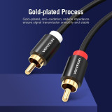 Cabo Vention 2x RCA macho - 2x RCA macho / 2m / Preto