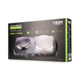 PLACA FOGAO ELETRICO 2 DISCOS PRETO 1400W EDM