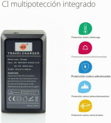 Carregador SLB-10A bateria compatível p/Samsung PL50...