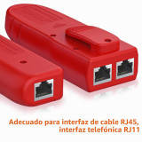 Testador de Cabos RJ45 RJ11 com Descascador de Cabos