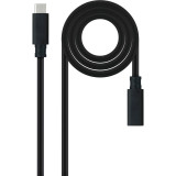 Cabo-extensao-USB-C-Macho--USB-C-Femea-3-2-Nanocable-50cm-Pt