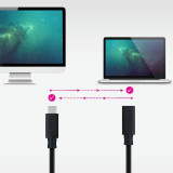 Cabo extensão USB-C Macho /USB-C Femea 3.2 Nanocable 50cm/Pt
