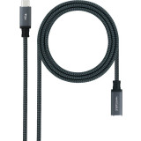 Cabo-extensao-USB-C-Macho--USB-C-Femea-3-2-Nanocable-1mt-Pt