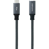 Cabo extensão USB-C Macho /USB-C Femea 3.2 Nanocable 1mt/Pt