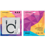Cabo extensão USB-C Macho /USB-C Femea 3.2 Nanocable 1mt/Pt