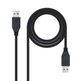 Cabo USB-A/USB-A M/M 3.0 Nanocable 10.01.1001-BK 5Gbps/1m pt