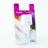 Carregador TooQ TQWC-QCPD20WT/1x USB-C/1xUSB-A /20W/Branco