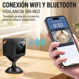 Mini camara Wi-Fi com gravação, bateria longa duração