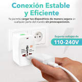 Adaptador de tomada universal de viagem internacional