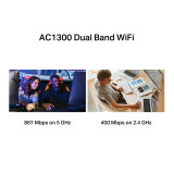 Adaptador USB Wi-Fi TP-LINK MERCUSYS AC1300 de alto ganho