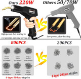 Soldador de plástico de 220 W, 2 em 1, 800 grampos