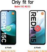 Kit Pelicula vidro + Prot. Camara Xiaomi Redmi 15C 4G/5G