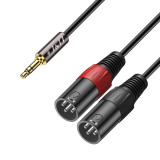 Cabo-Audio-2xXLR-Canon-Macho---1xJack-3-5-ST-Macho,-90cm