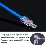 Ficha RJ45 tecnologia passante 8P8C UTP CAT6