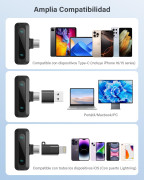 Mini microfone sem fios lapela p/Telemóveis etc