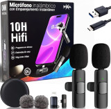 Pack-de-2-Microfones-S-Fios-p-iPhone,-Android,-iPad-e-PC