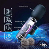 Pack de 2 Microfones S/Fios p/iPhone, Android, iPad e PC