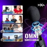 Pack de 2 Microfones S/Fios p/iPhone, Android, iPad e PC