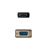 Cabo conversor Nanocable HDMI macho - VGA macho/1,8 m/Preto