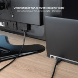 Cabo conversor Nanocable VGA macho p/HDMI 8K macho 1.8 m Pt