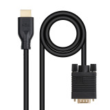 Cabo conversor Nanocable VGA macho p/HDMI 8K macho 1.8 m Pt