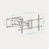 Suporte giratório/inclinável TooQ TVs de 43 a 90