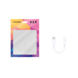 Conversor Nanocable USB Tipo-C macho / 3.5 Femea Branco