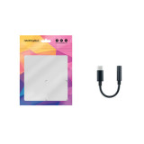 Conversor Nanocable USB Tipo-C macho / 3.5 Femea Preto